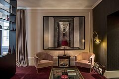 Detail of the Borghese suite at Hotel Vilòn in Rome