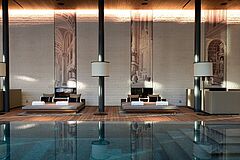 Indoor Pool Lounge The Chedi Andermatt