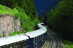 the Venice Simplon Orient Express passing through the Brenner Pass, Austria