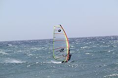Windsurfing at Romanos beach