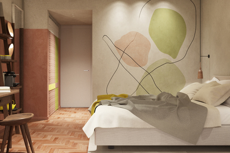 Tropical Lush Villa 54 qm  Diese Villen sind eine wahre Oase der Privatsphäre und Entspannung und bieten geräumige Bereiche für das Leben drinnen und draußen. Auf Ihrem Balkon oder Ihrer privaten Terrasse mit Blick auf duftende Gärten können Sie perfekt Entspannen. Die erdige Eleganz von Aulūs minimalistischem Innendesign verschmilzt harmonisch mit subtilen, pastellfarbenen tropischen Elementen. Genießen Sie Momente der Ruhe und eine Reihe von exklusiven Cool Living-Vorteilen.