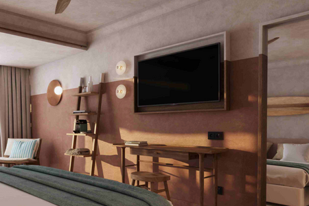 Grand Tropical Zen Suite 60-66 qm Terrakottafarbenes Ambiente, gemischt mit graubraunen Farbtönen und beigefarbenen Akzenten, bilden eine beruhigende Symphonie der Entspannung. Mit einer besonders geräumigen, offenen Einrichtung wertet diese Suite Ihren Aufenthalt ab. Genießen Sie erfrischende Momente mit Blick auf den Garten.