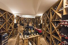 Detail of the wine cellar at Il Pellicano restaurant;Hotel Il Pellicano in Porto Ercole