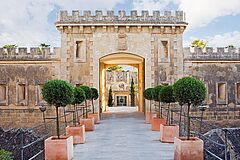 Spanien Mallorca Cap Rocat Entrance