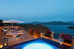 Poolterrasse Türkei Halbinsel Datca D Maris Bay