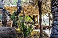 Außenrestaurant Singita Boulders Afrika