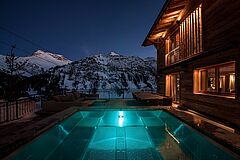 Pool Nacht Arula Chalet N° 2