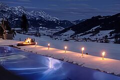 Pool Candles Winter Senhoog Luxury Holiday Homes