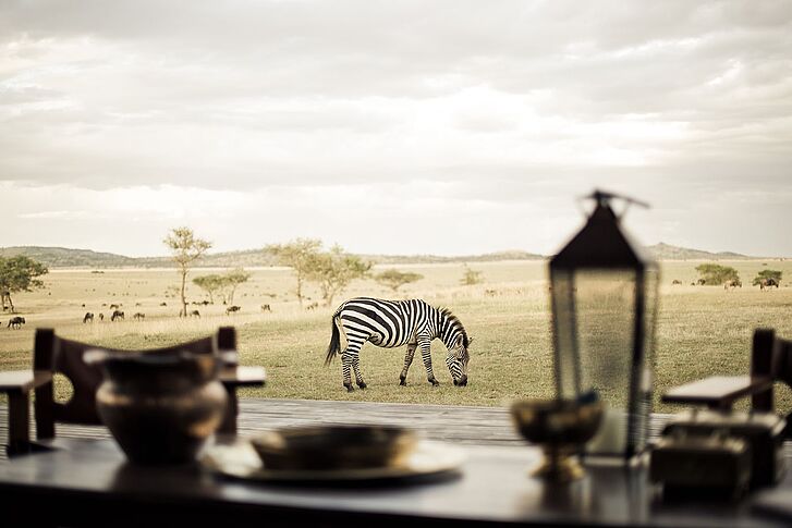 Aussicht Singita Sabora Tented Camp Afrika