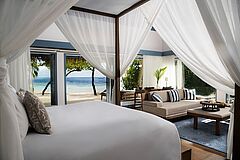 Beach Villa Bedroom Raffles Maldives Meradhoo