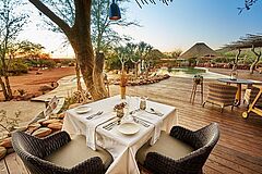 Motse Outdoor Dining Tswalu Kalahari Reserve