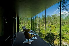 Norwegen Valldal Juvet Landscape Hotel Naturblick