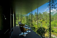 Norwegen Valldal Juvet Landscape Hotel Naturblick