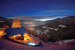 Winterlandschaft Italien Südtirol White Deer San Lorenzo Mountain Lodge
