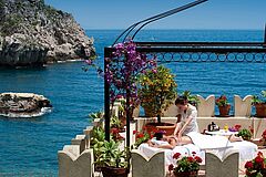 Italien Sizilien Belmond Villa Sant Andrea Meerblick