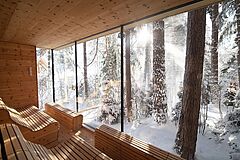 Sauna Winter Traum Adler Lodge Ritten