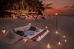 Beach by Night Raffles Maldives Meradhoo