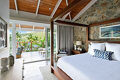 One Bedroom Pool Suite Schlafzimmer Rosewood Little Dix Bay