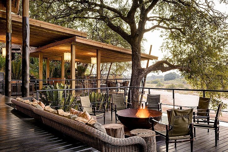 Außenrestaurant Singita Ebony Afrika