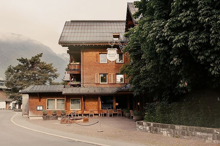 Außenbereich Hotel Post Bezau 