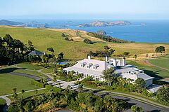 Blick von oben The Lodge at Kauri Cliffs