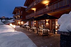 Terrasse Österreich Lech am Arlberg Hotel Aurelio