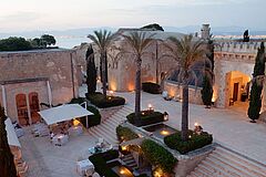 Spanien Mallorca Cap Rocat Vogelperspektive