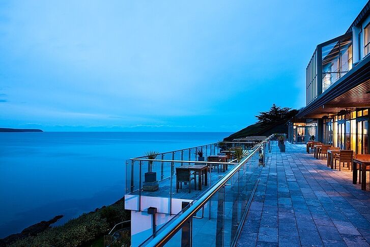 Terrasse Meer Irland Ardmore The Cliff House Hotel