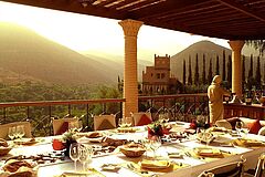 Dining Pool Terrace Kasbah Tamadot