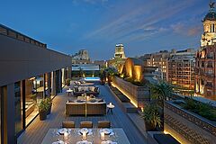 Spanien Mandarin Oriental Barcelona Terrasse