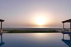 Abu Dhabi Anantara Sir Bani Yas Island Al Yamm Villa Resort Sonnenuntergang