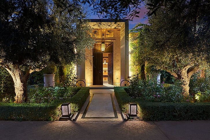 Villa Eingang Mandarin Oriental Marrakesch