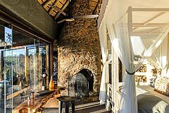 Schlafzimmer Singita Boulders Afrika