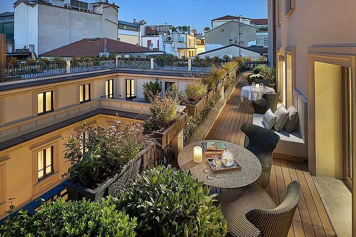 Terrasse Italien Mailand Mandarin Oriental Milan