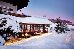 Terrasse Schnee Ayurveda Resort Sonnhof 