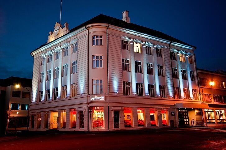 Island Reykjavik Radisson Blu 1919 Außenfasade