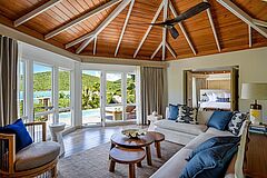 One Bedroom Pool Suite Wohnzimmer Rosewood Little Dix Bay