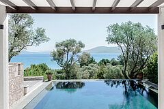 Türkei Bodrum Amanruya Poolblick