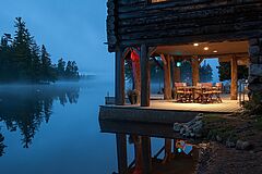 Boathouse at Dusk Lake Kora Luxury Lodge
