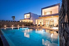 Paros Villa N° 2 B Pool Nacht Pool Nacht Paros Villa N° 2 B