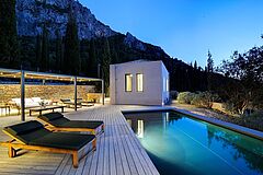Villa N° 2 Peloponnes Pool Nacht Pool Nacht Villa N° 2 Peloponnes