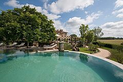 Italien Toskana Borgo Santo Pietro Pool Baum Baum Pool Italien Toskana Borgo Santo Pietro