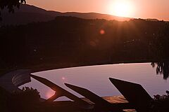 Italien Gardasee Villa Arcadio Sonnenuntergang Sonnenuntergang Italien Gardasee Villa Arcadio