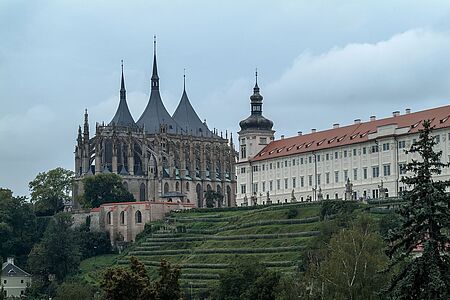 Östlich von Prag liegt die Silberminenstadt Kutná Hora, die zum UNESCO-Weltkulturerbe zählt. Bewundern Sie den spätgotischen Dom der heiligen Barbara und den historischen Stadtkern. Warum die unterirdische Kapelle der römisch-katholischen Allerheiligenkirche mit mehr als 40.000 menschlichen Knochen dekoriert ist? Ergründen Sie diese skurrile Geschichte.
