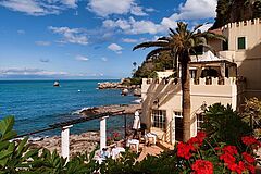 Italien Sizilien Belmond Villa Sant Andrea Meerterrasse Meerterrasse Italien Sizilien Belmond Villa Sant Andrea