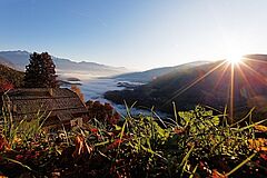 Italien Südtirol White Deer San Lorenzo Mountain Lodge Sonnenaufgang Sonnenaufgang Italien Südtirol White Deer San Lorenzo Mountain Lodge