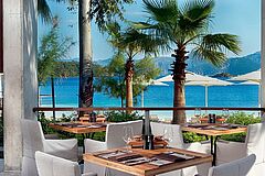 Türkei Halbinsel Datca D Maris Bay Terrassentische Terrassentische Türkei Halbinsel Datca D Maris Bay