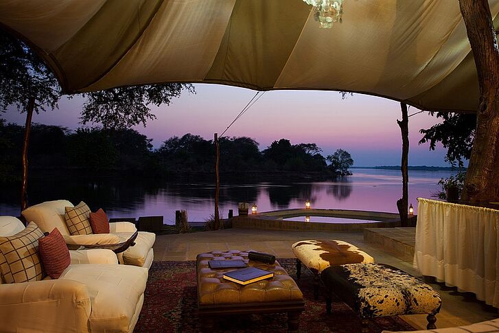 Chongwe River Camp Abendstimmung Abendstimmung Chongwe River Camp