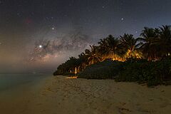 Strand bei Nacht Soneva Fushi