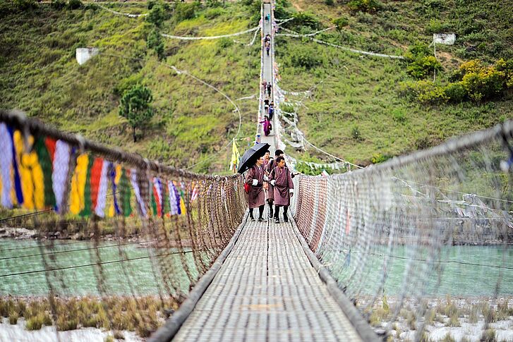 Six Senses Bhutan Punakha Suspension Bridge Punakha Suspension Bridge Six Senses Bhutan